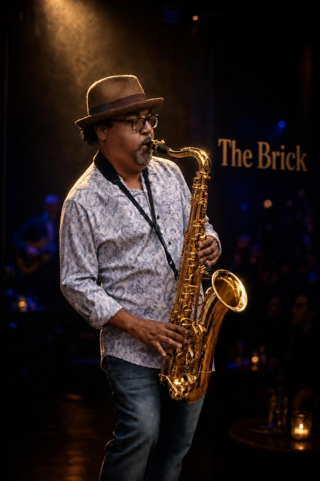 Martin Lopez playing saxophone